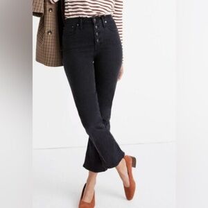 Madewell Charcoal “Cali Demi-Boot” Jeans with 5-Button-Fly 30P